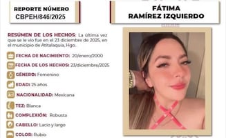 Localizan sin vida a joven reportada como desaparecida en Atitalaquia