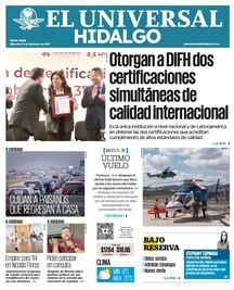 Portada El Universal Hidalgo 10/12/25