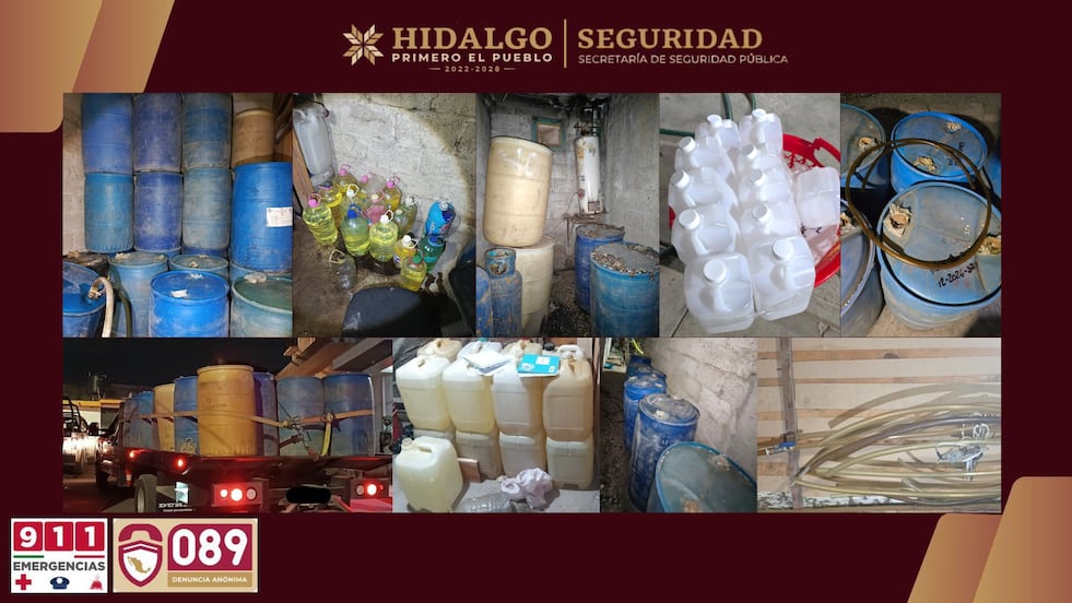 Aseguran más de 5 mil litros de hidrocarburo en dos predios de Tulancingo