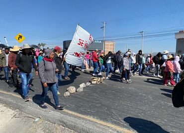 Pobladores de Ixmiquilpan marchan hacia Palacio de Gobierno para exigir obras