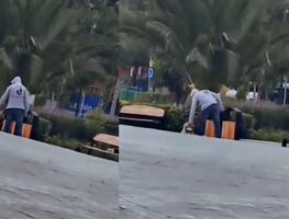 Otro caso de violencia animal en Pachuca; captan a civil agrediendo un perro