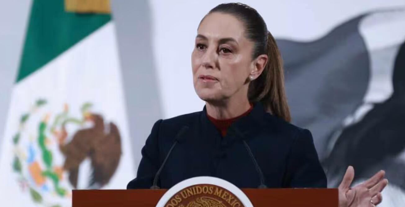 Claudia Sheinbaum, presidenta de México, durante la mañanera del 14 de octubre del 2025. Foto: Fernanda Rojas / EL UNIVERSAL.