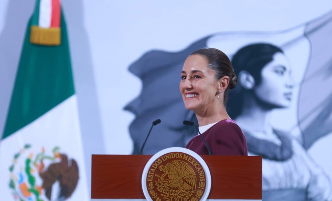 La presidenta de México, Claudia Sheinbaum Pardo, en su conferencia de este lunes 9 de diciembre de 2024  en Palacio Nacional. Foto: Agencia EL UNIVERSAL/Fernanda Rojas/LCG.