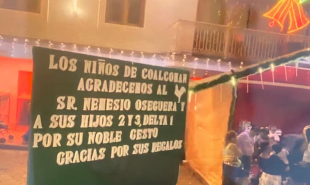 El Gobierno de Coalcomán, Michoacán agradece al CJNG por la entrega de regalos y juguetes a los niños de la región previo a Navidad (27/12/2024). Foto: Especial