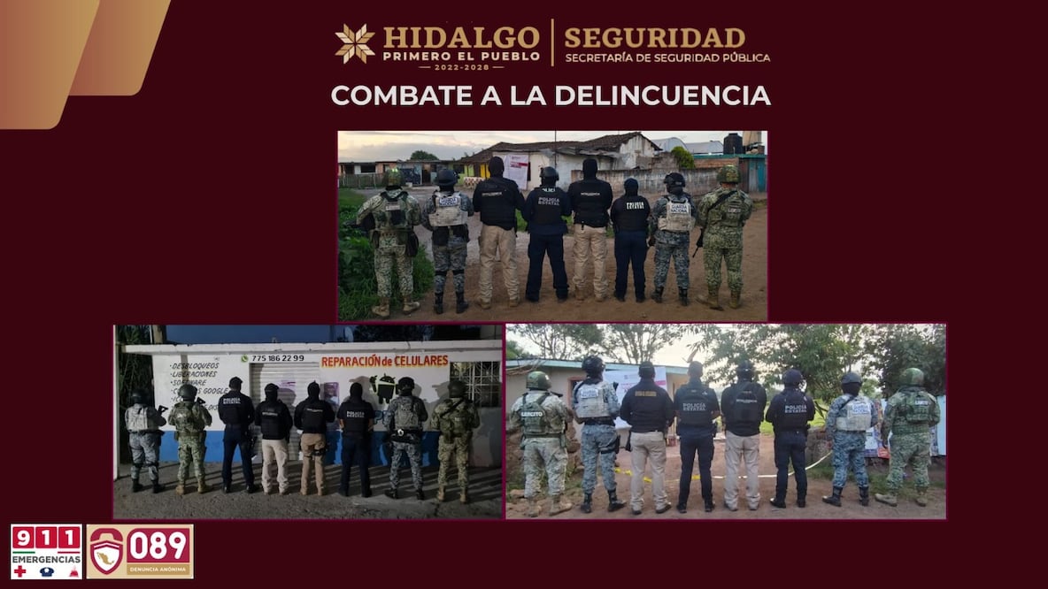Golpe al narcomenudeo en Acatlán: siete detenidos tras operativo coordinado | Fotos: SSPH