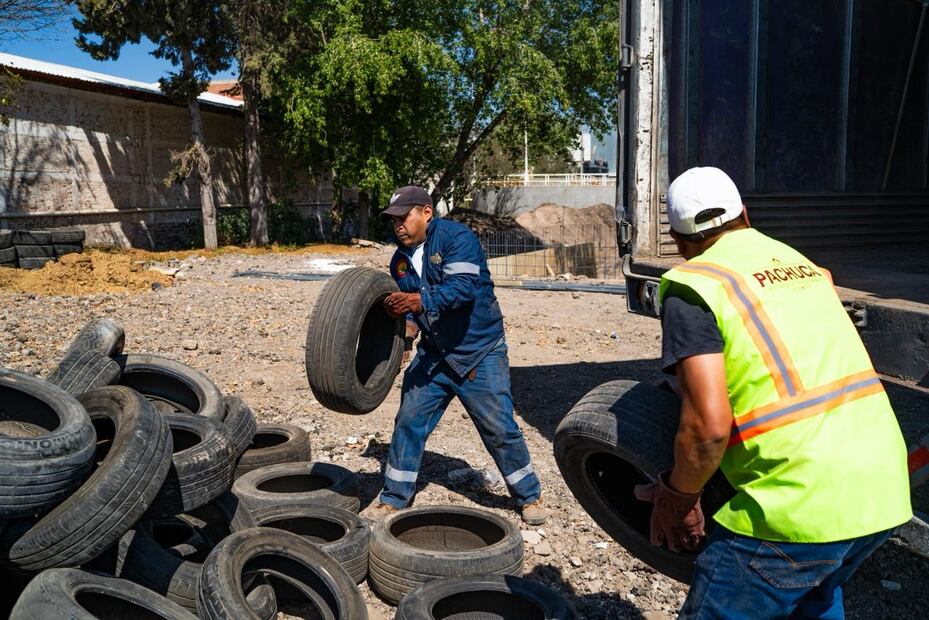 Retiran más de 10 mil llantas abandonadas en Pachuca mediante estrategia ambiental | Foto: ayuntamiento de Pachuca