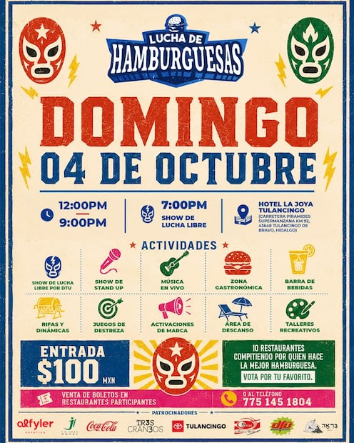 ¡Tulancingo busca al nuevo campeón de las hamburguesas! Facebook: Lucha de Hamburguesas