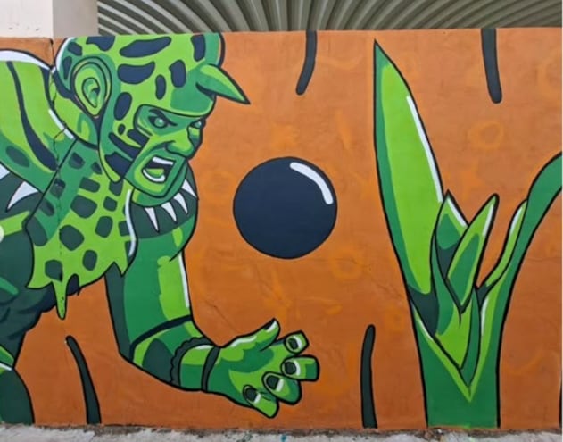 Mundial Social 2026: pintan mural en estadio de Apan