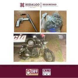 Detienen a hombre por narcomenudeo y portación de arma en Tepeji del Río