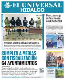 Portada El Universal Hidalgo 27/8/26