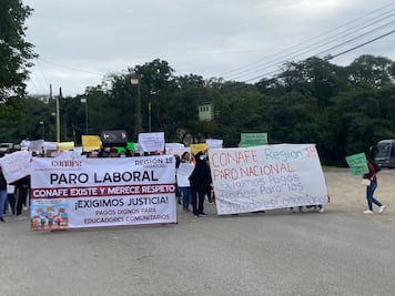 Educadores de Conafe en la Huasteca inician paro indefinido por precariedad laboral