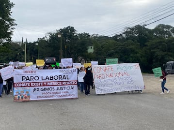 Educadores de Conafe en la Huasteca inician paro indefinido por precariedad laboral
