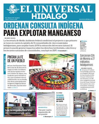 El Universal Hidalgo 27/07/26