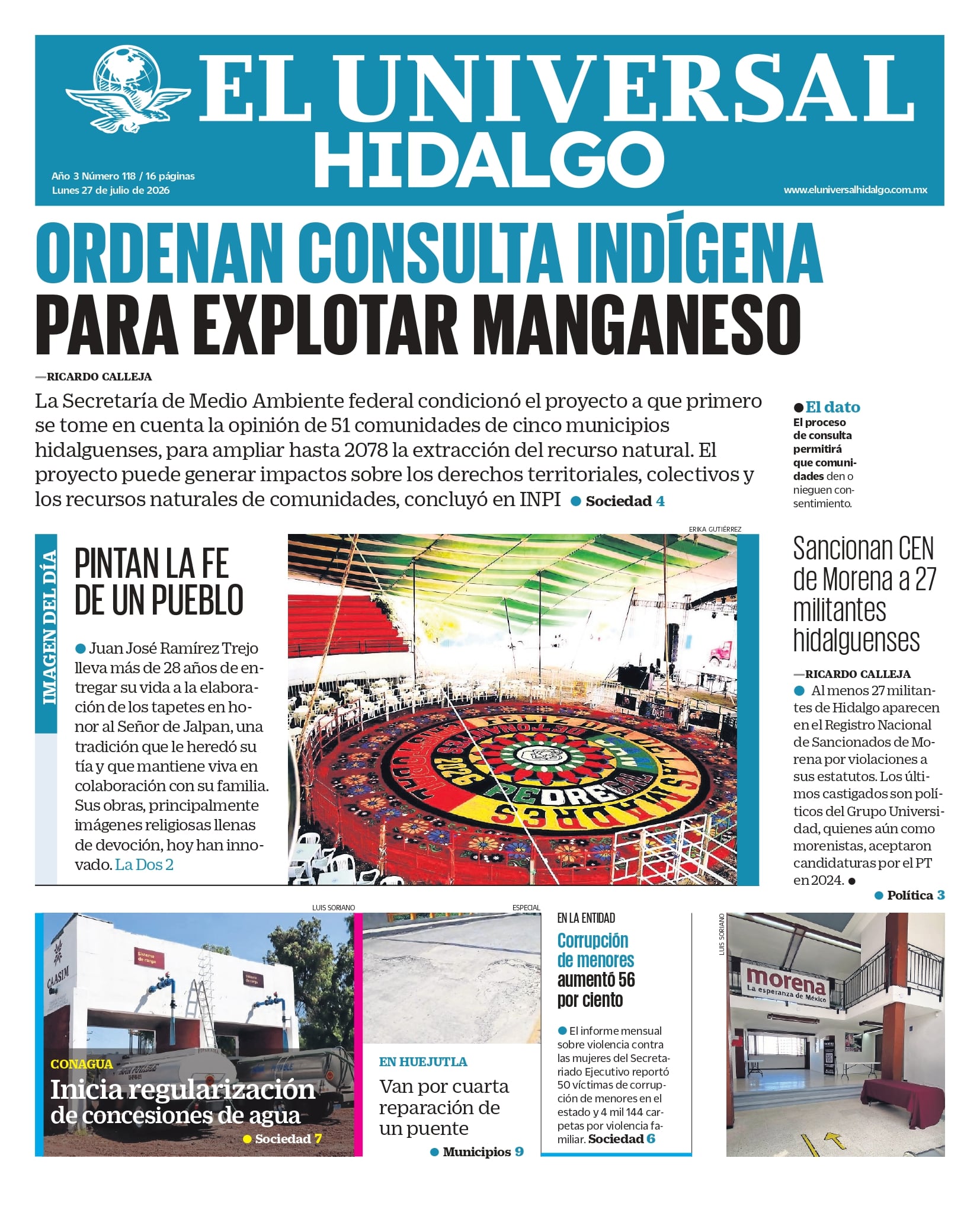 El Universal Hidalgo 27/07/26