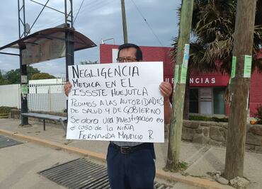 Denuncian negligencia médica en el ISSSTE de Huejutla