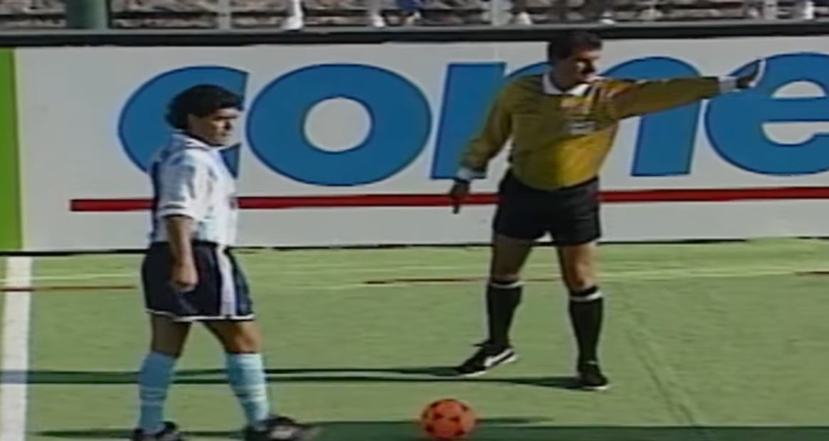 Diego Maradona visitó Pachuca para jugar un minitorneo I Foto: Captura de video Tu Deporte Hidalgo