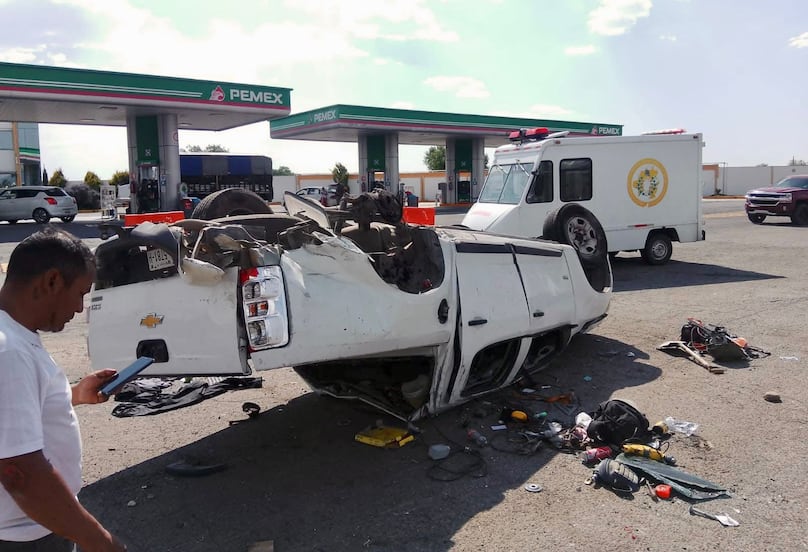 Volcadura en carretera Pachuca–Sahagún deja cuatro personas lesionadas