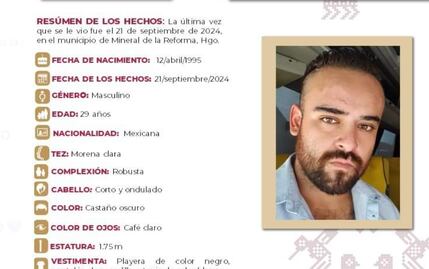Localizan sin vida a joven desaparecido en Mineral de la Reforma