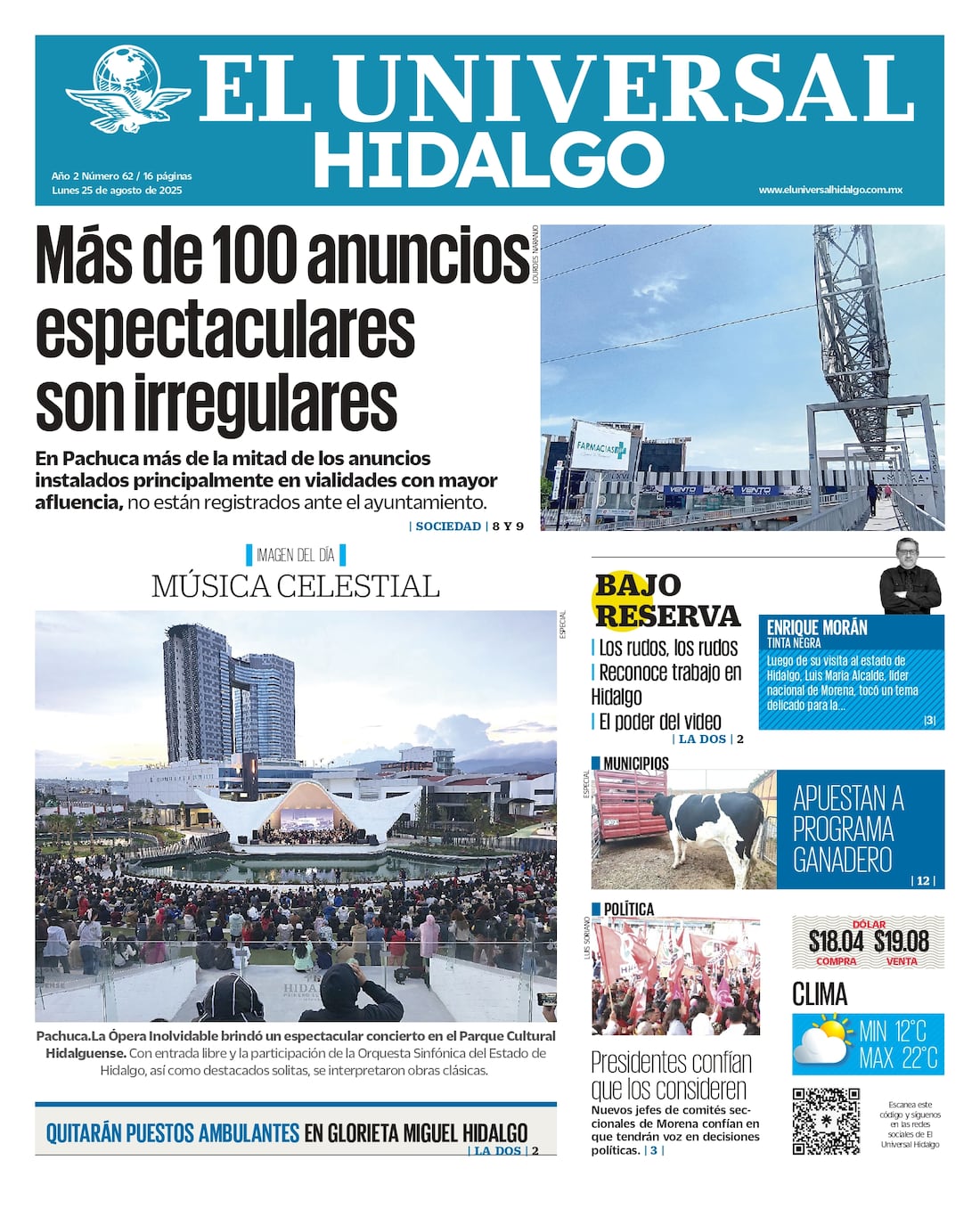 El Universal Hidalgo 25/08/25