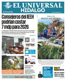 Portada El Universal Hidalgo 10/11/25