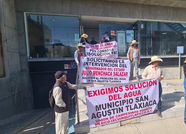 Agricultores de San Agustín Tlaxiaca exigen a Conagua perforación de pozos prometidos