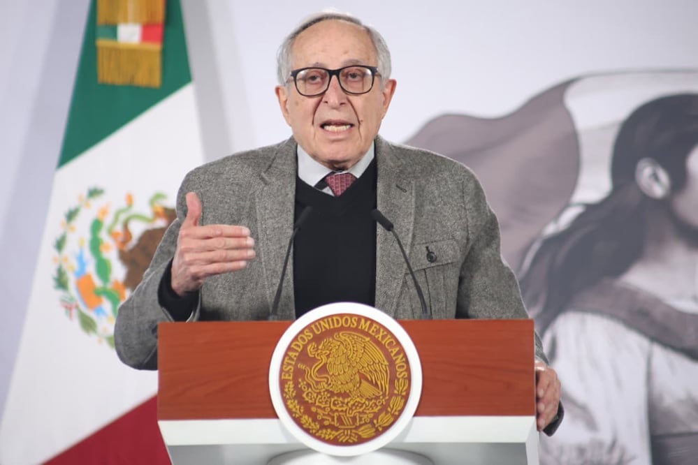 La presidenta de México, Claudia Sheinbaum, en su conferencia de este martes 13 de enero de 2026 en Palacio Nacional. Asisten: Secretario de Salud, David Kershenobich, subsecretario de Integración y Desarrollo del Sector Salud, Eduardo Clark, director del IMSS, Zoé Robledo, director del IMSS-Bienestar, Alejandro Svarch, director del ISSSTE, Martí Batres. Foto: Agencia EL UNIVERSAL/Luis Camacho/LCG