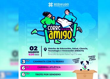 Hidalgo promueve el bienestar animal con la carrera “Corre con tu Amigo”
