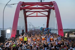 Claudia Sheinbaum inaugura el puente vehicular Nichupté en Cancún, Quintana Roo  