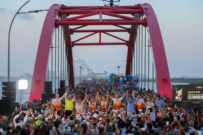 Claudia Sheinbaum inaugura el puente vehicular Nichupté en Cancún, Quintana Roo  