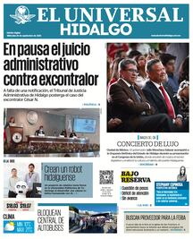 Portada El Universal Hidalgo 24/9/25
