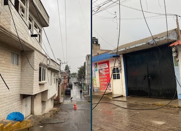 Hombre sufre descarga eléctrica al tocar cables sueltos con su paraguas en Tulancingo