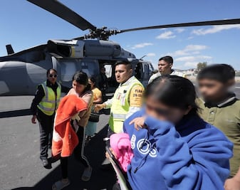 Gobierno de Hidalgo ha trasladado a 117 personas por vía aérea desde comunidades afectadas por lluvias