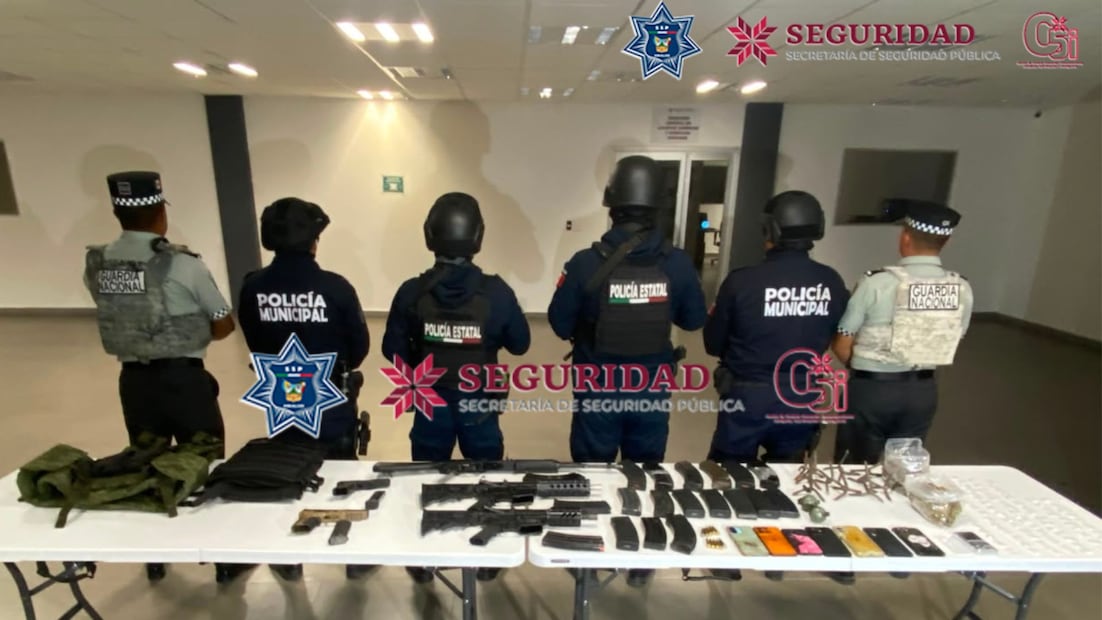 Operativo en Huichapan deja cinco detenidos, entre ellos un menor de edad | Foto: SSPH