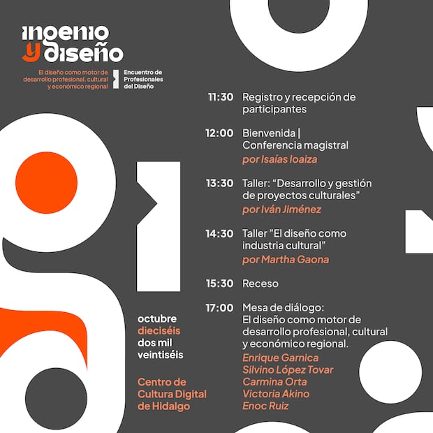 Pachuca será sede de un encuentro para analizar el impacto del diseño en Hidalgo | Cortesía: Cultura Pachuca