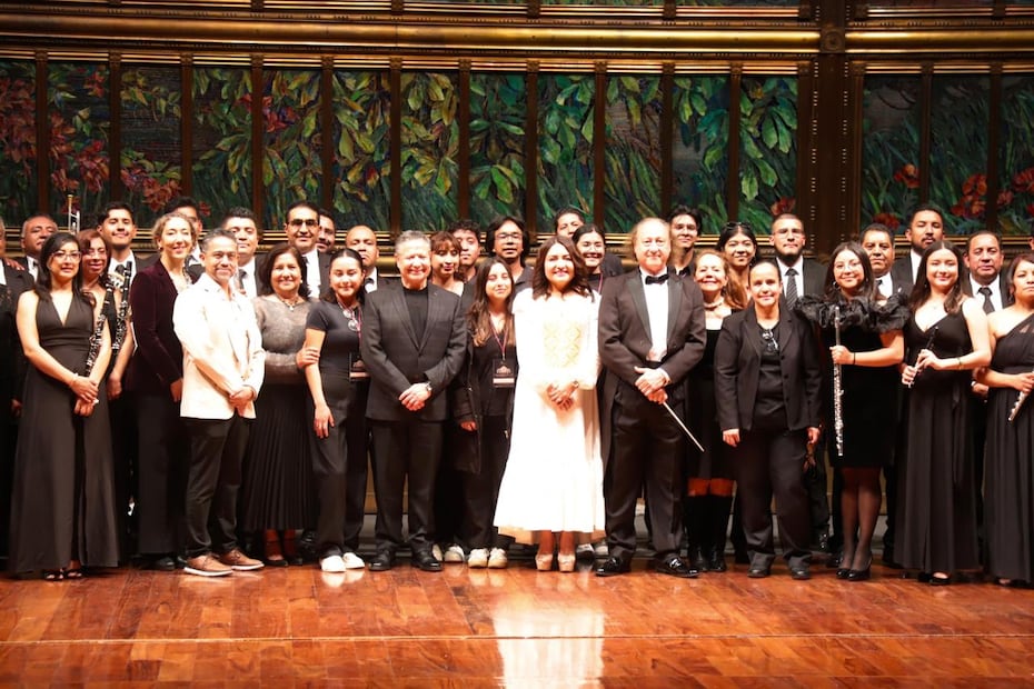 La Banda Sinfónica de Hidalgo llena de identidad y emoción el Palacio de Bellas Artes | Foto: Luis Soriano