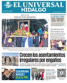 Portada El Universal Hidalgo 220124