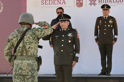 Binick Balam Zamudio toma el cargo de comandante del Batallón de Infantería