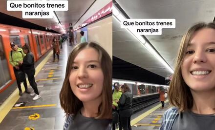 Joven rusa queda fascinada con el Metro de la CDMX