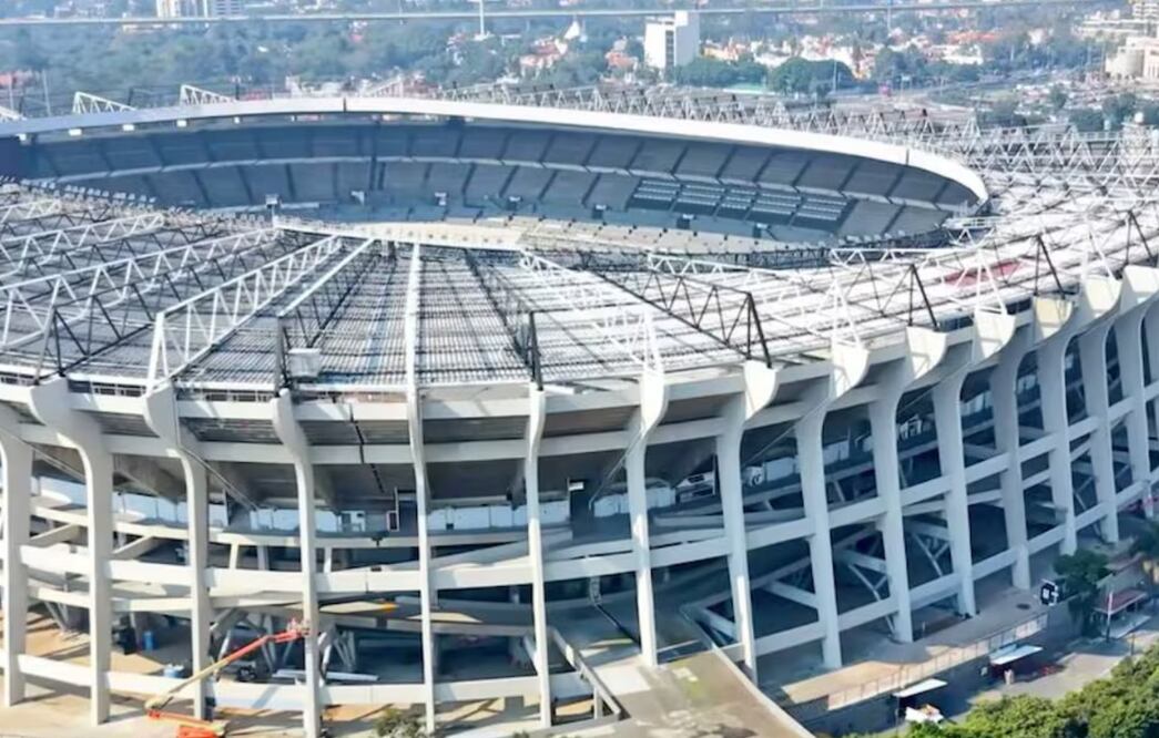 El Estadio Azteca continúa con sus trabajos de remodelación para el Mundial 2026. Foto: Especial