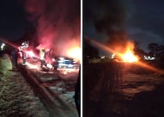 Sofocan incendio de un vehículo en Tulancingo