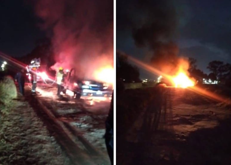 Sofocan incendio de un vehículo en Tulancingo