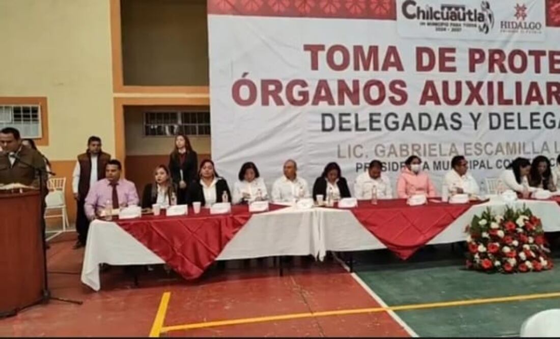 Toman protesta delegados en Chilcuautla
Foto: especial
