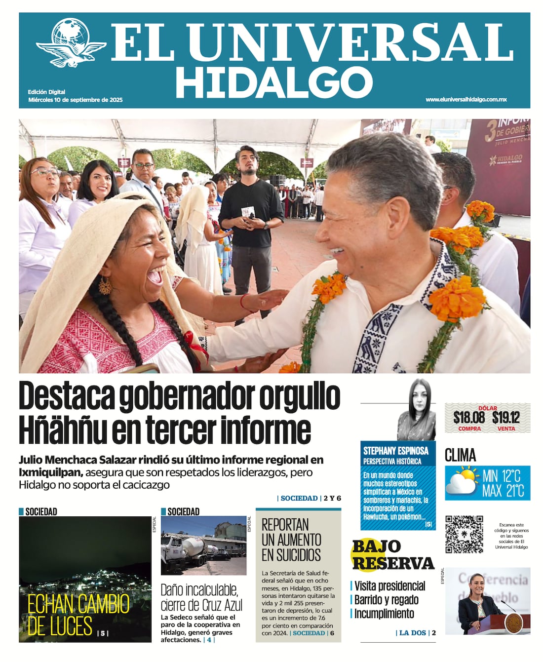 El Universal Hidalgo 10/9/25