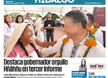 Portada El Universal Hidalgo 10/9/25
