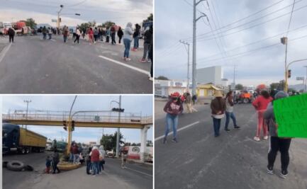 Pobladores de San Salvador bloquean carretera México-Laredo a la altura de Lagunilla