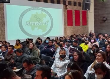 Maestros del Sindicato de Telebachilleratos exigen contrato colectivo