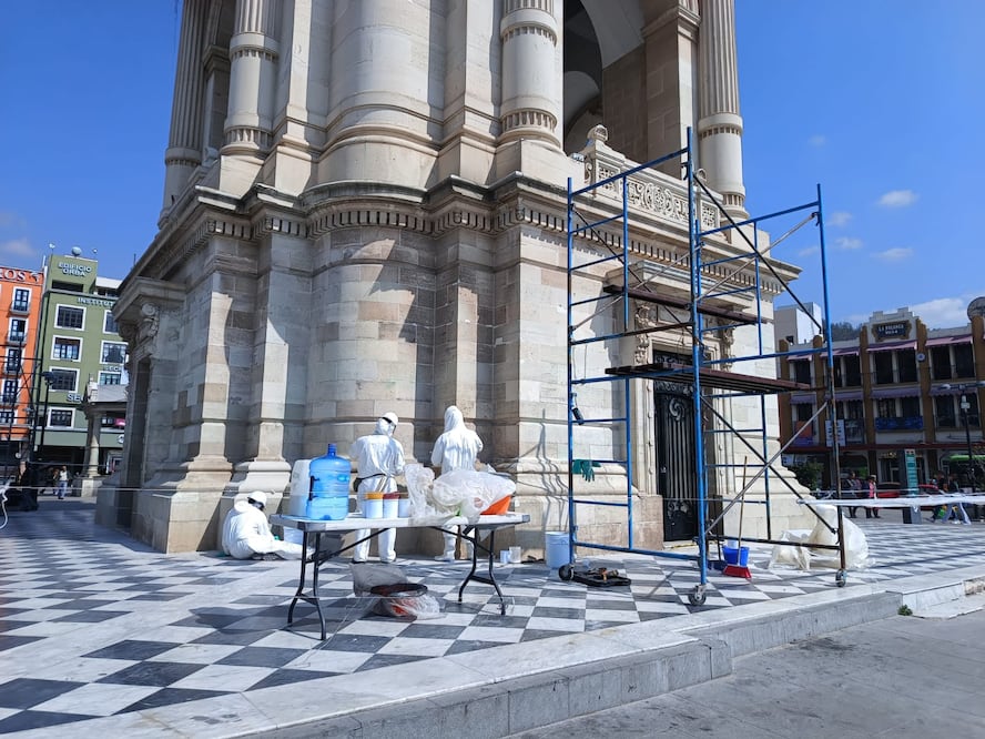 Continúa la restauración del Reloj de Pachuca I Foto: Lourdes Naranjo