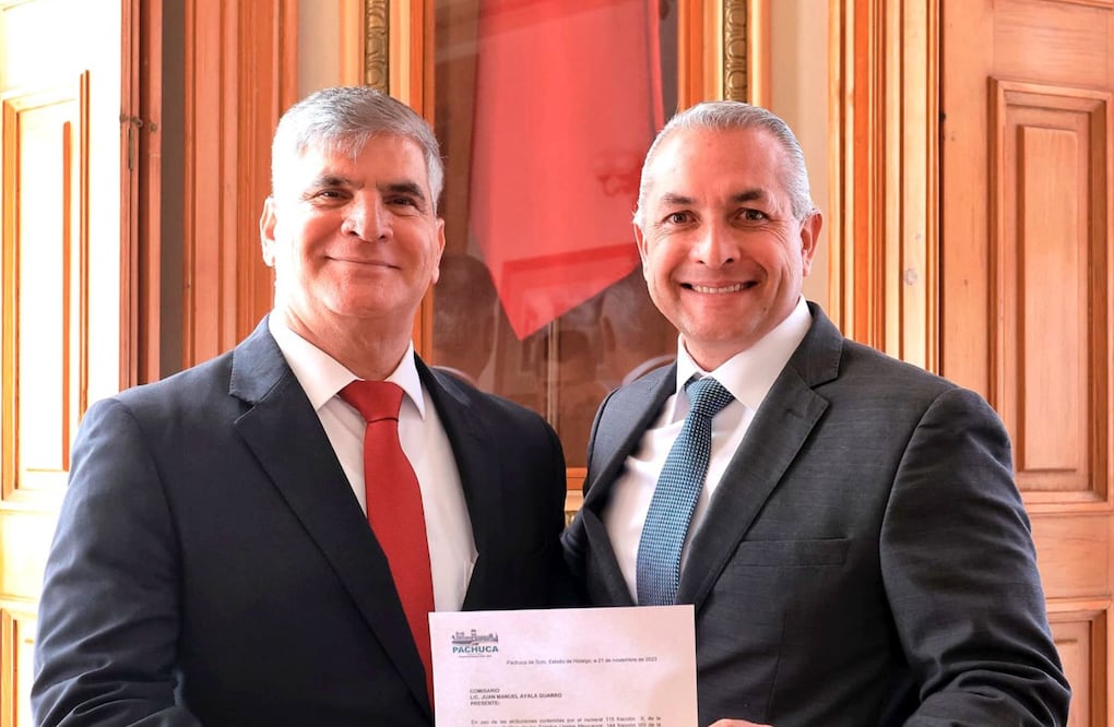 Juan Manuel Ayala Guarro, nuevo secretario de Seguridad de la alcaldía de Pachuca Foto: TW Pachuca Gob