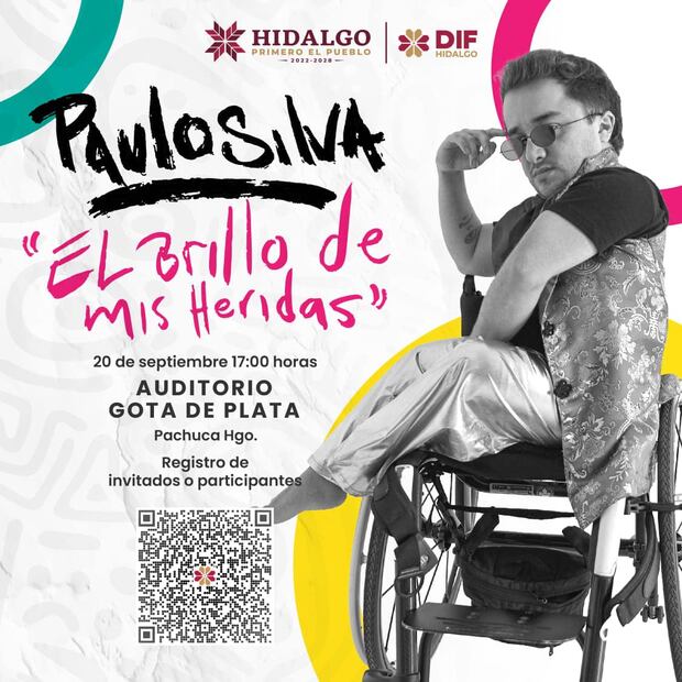 DIF Hidalgo invita a la conferencia magistral "El Brillo de Mis Heridas" de Paulo Silva | Facebook: Dif Hidalgo