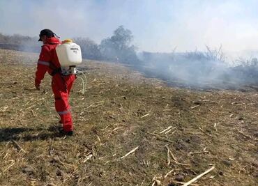 Se registra incendio por quema agrícola en Alfajayucan